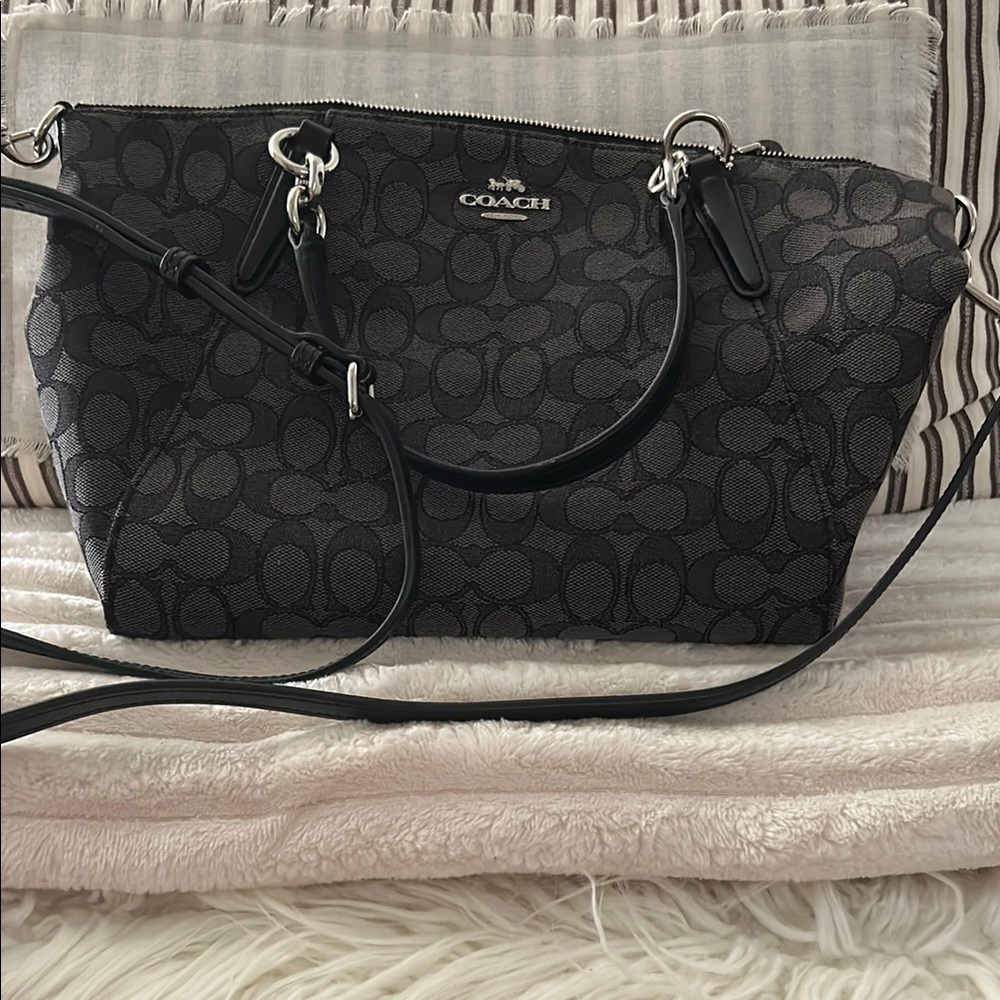 Coach Black Signature Tote Bag